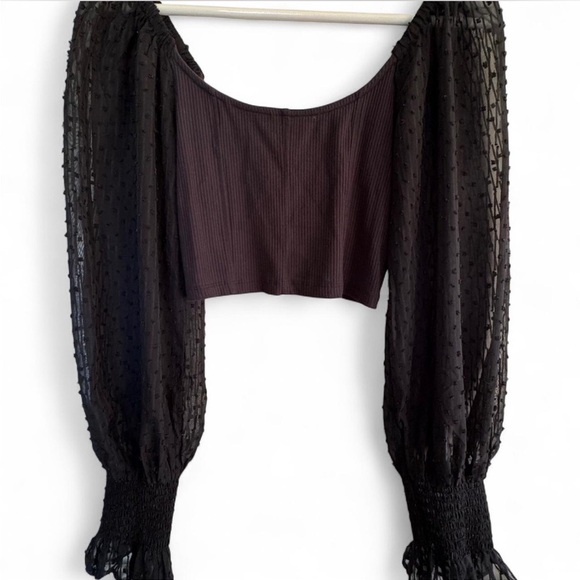 Urban Outfitters Tops - Urban Outfitters Cynthia clip dot top black medium